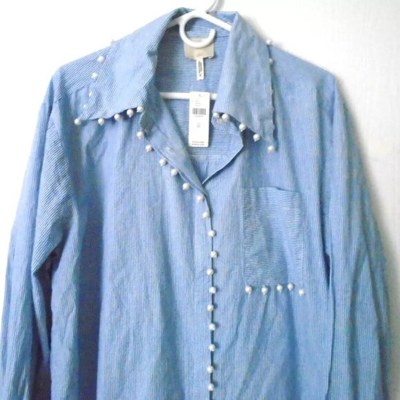 Me Me Me " Hannah Lee "  from  Anthropologie  Hemmed with Pearls/Beads   $148 - Picture 1 of 6